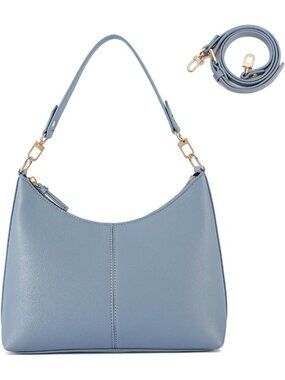 Women Blue Mini Soft Leather Waterproof Shoulder Crossbody Bag